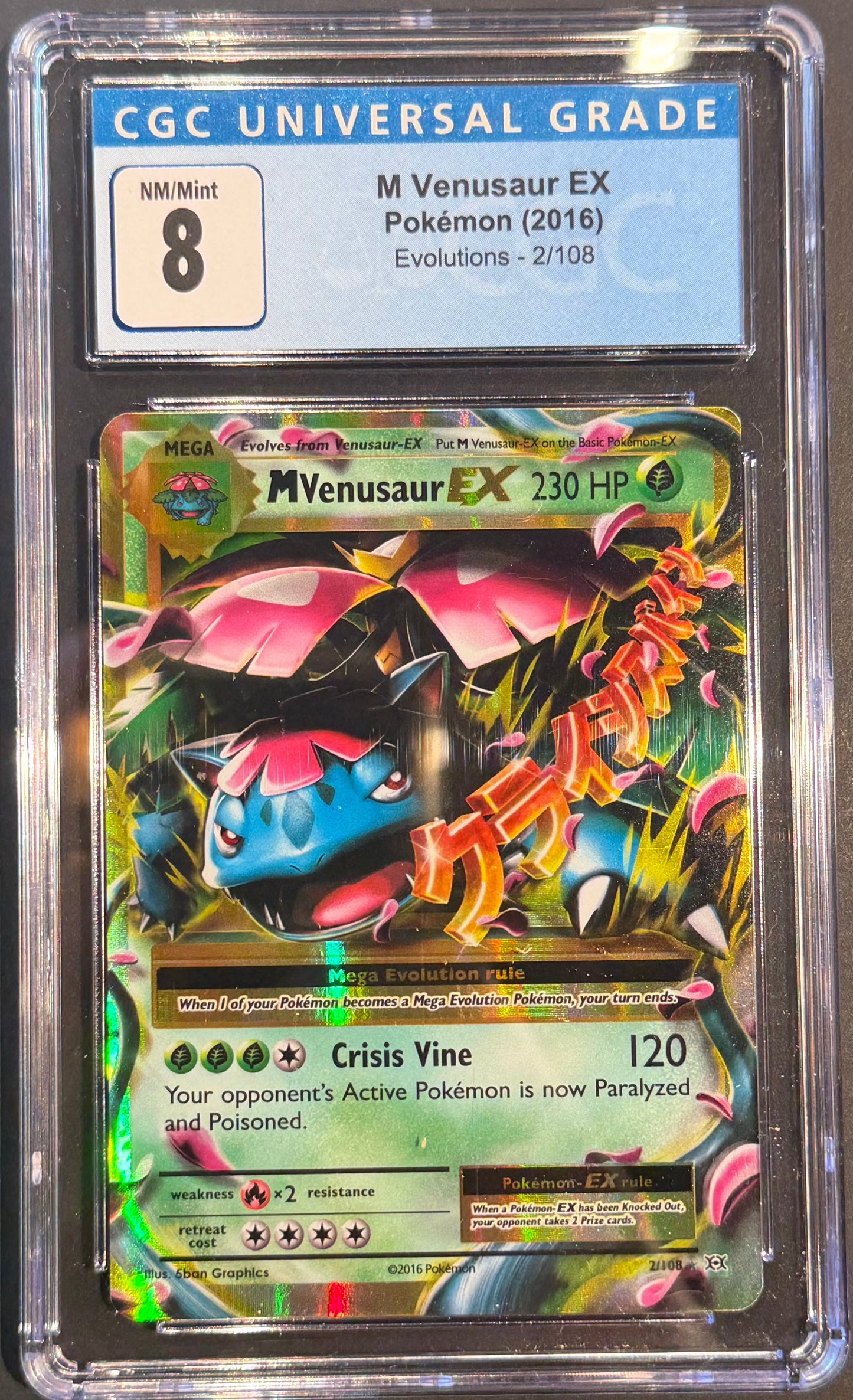 MVenusaur EX 2/108 CGC 8  X Y Evolutions