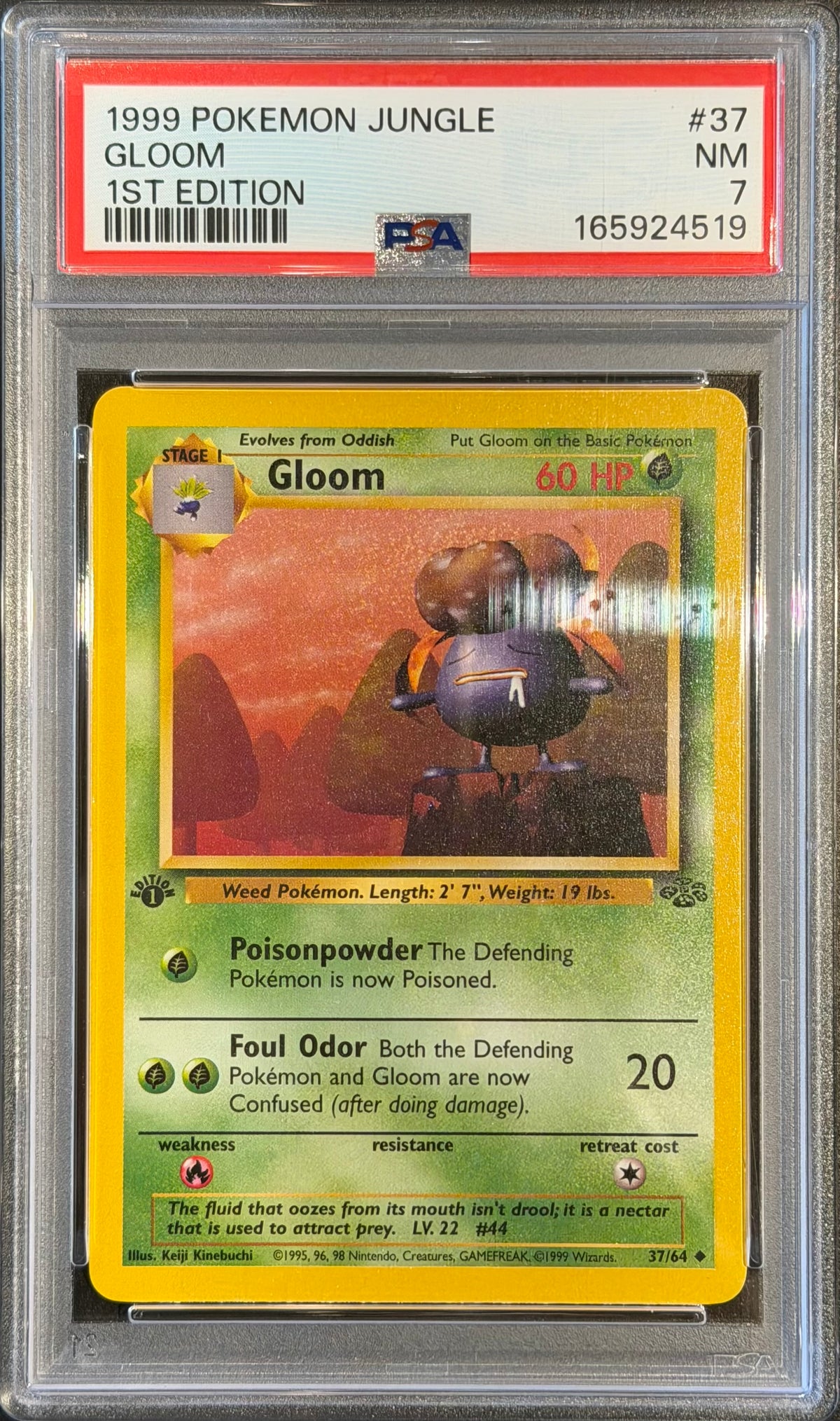 Gloom 1ST Edition 37/64 PSA 7  1999 Pokemon Jungle