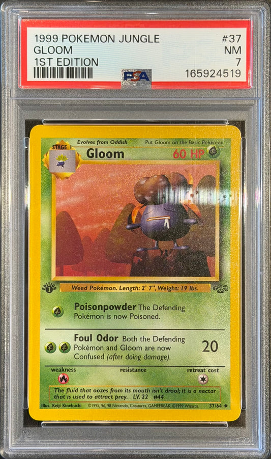 Gloom 1ST Edition 37/64 PSA 7  1999 Pokemon Jungle