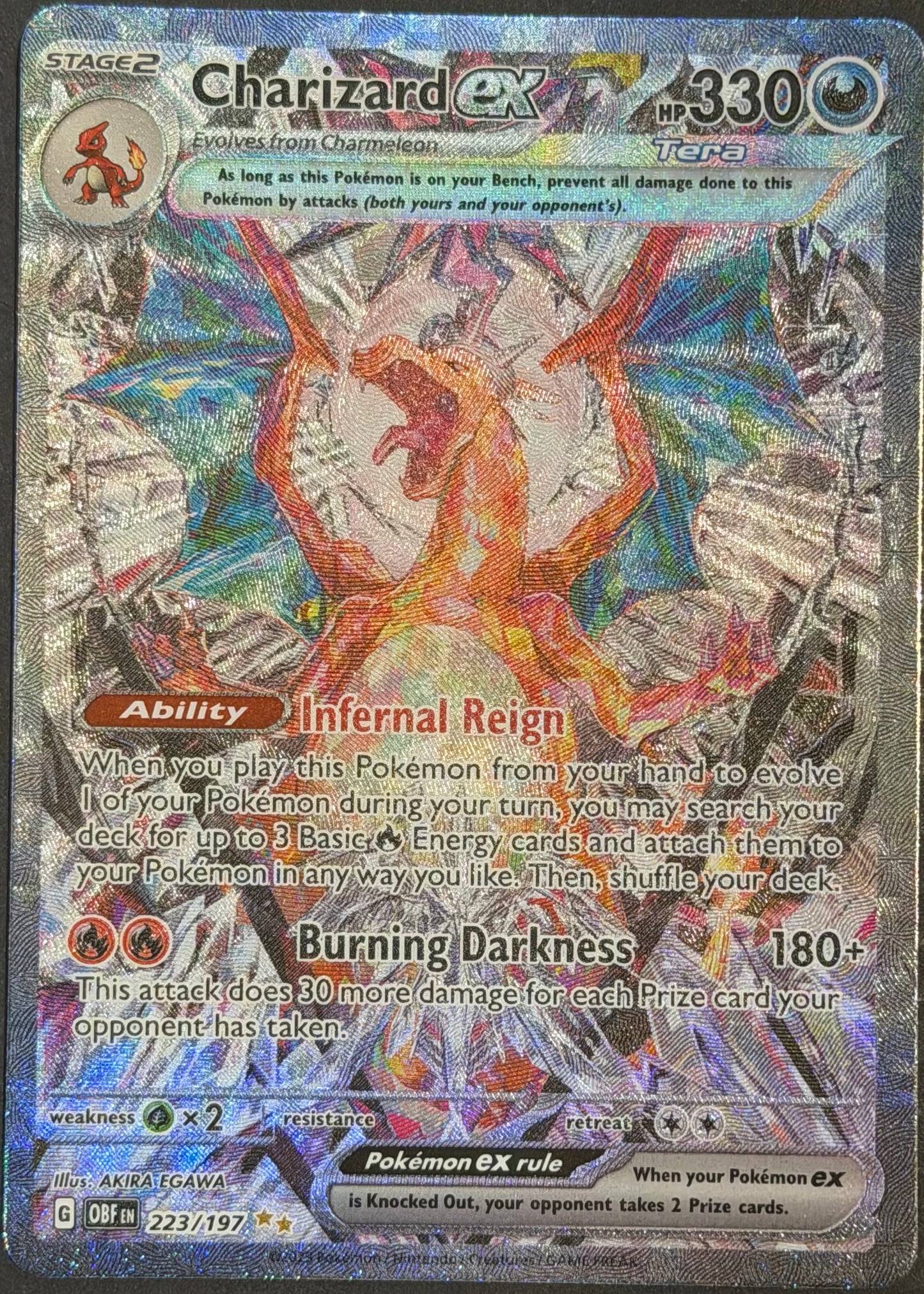 Charizard ex 223/197 Special illustration Rare Obsidian Flames