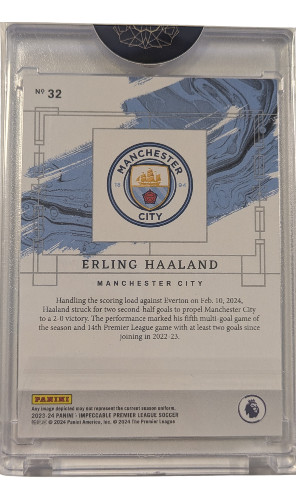 Erling Haaland #32 30/62 [2023-25 Panini Impeccablee Premier League Soccer]
