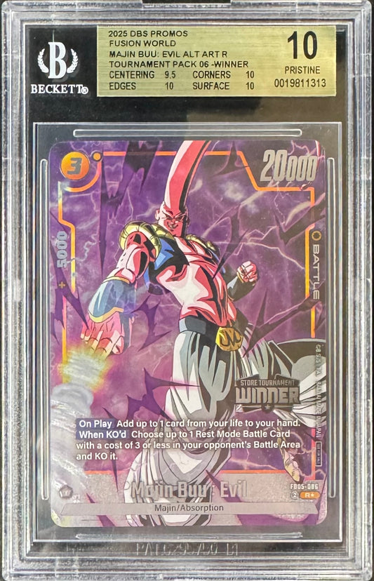 2025 DBS Majin Buu: Evil FB05-086 Alternate Art Winner Stamp [Tournament Pack 6] Beckett 10