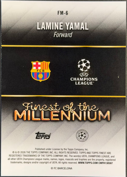 Lamine Yamal Finest Of The Millennium Topps Finest