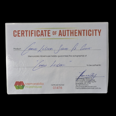 Charles Leclerc Signed Racing Glove [Memorabilia Warehouse Certified]