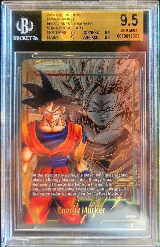 2024 Dragon Ball Super Energy Marker Son Goku Alternate Art Gem Mint 9.5 Beckett