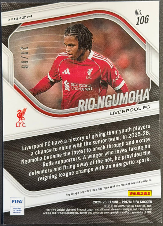 Rio Ngumoha 20/88Red Choice Prizm