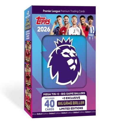 EPL - Topps Premier League Trading Cards 2026 - Mega Tin