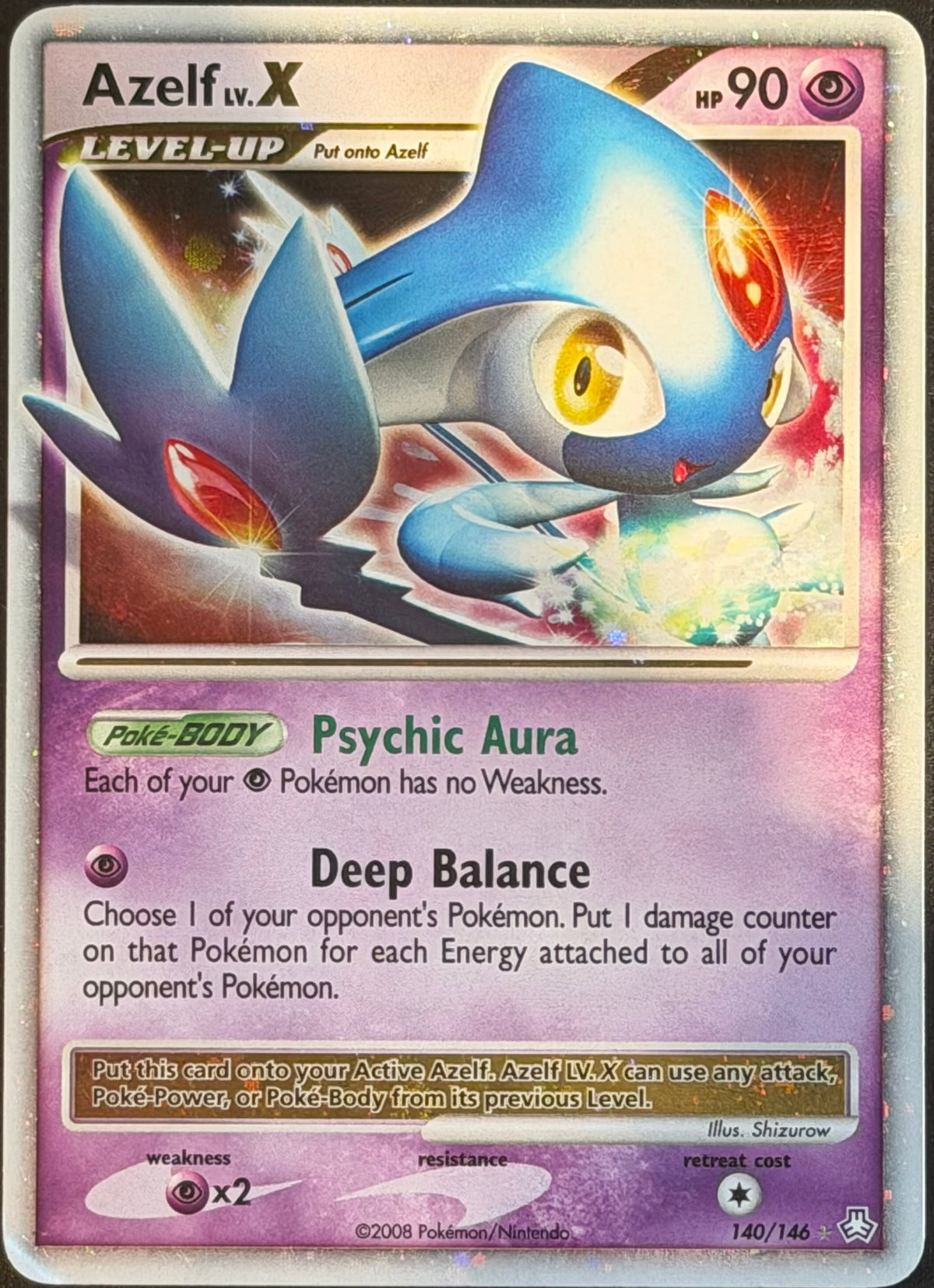 Azelf Lv.X 140/146 Legends Awakened Holofoil (HP)