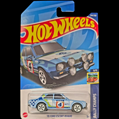 2022 Hot Wheels '70 Ford Escort RS1600 Rally Champs 5/5 #244