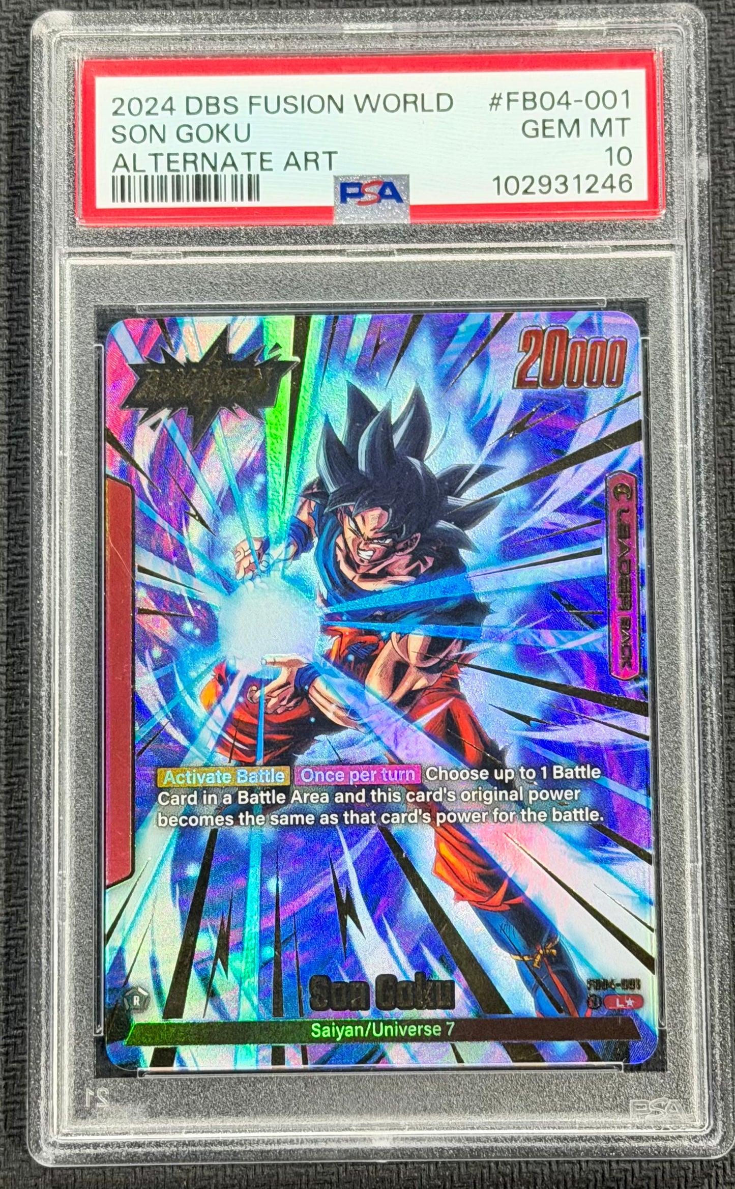 2024 DBS Son Goku Alternate Leader Art FB04-001 PSA 10