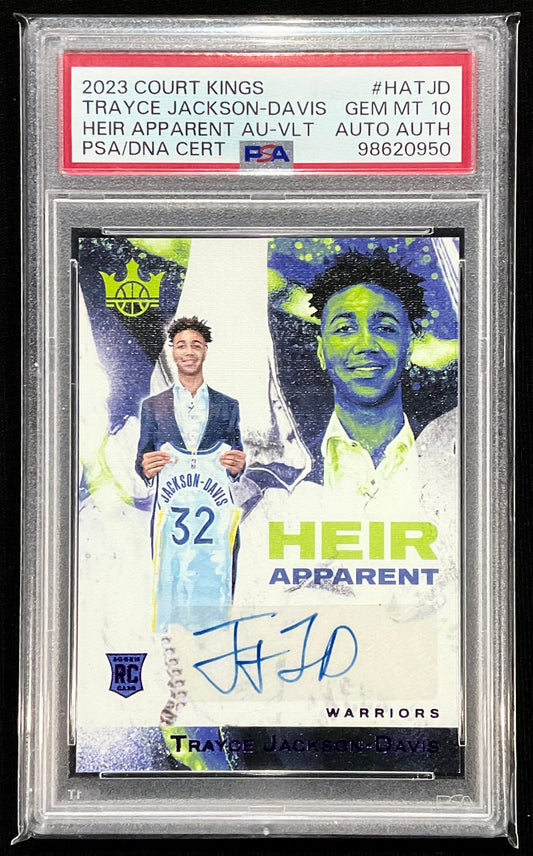 2023 Court Kings Trayce Jackson-Davis Heir Apparent Autograph Card 16/49 PSA 10