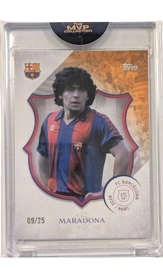 Diego Maradona Orange #09/25 [2024-25 Topps FC Barcelona Team Set]