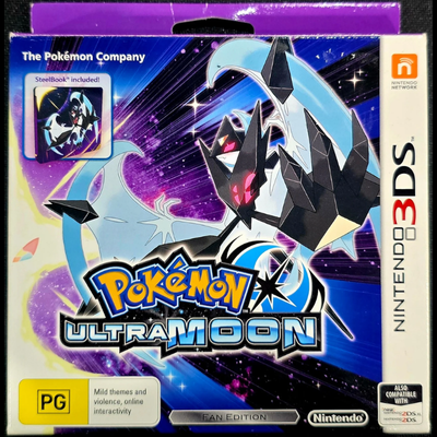 Pokemon Ultra Moon- Nintendo 3DS - FAN EDITION - Metal Case