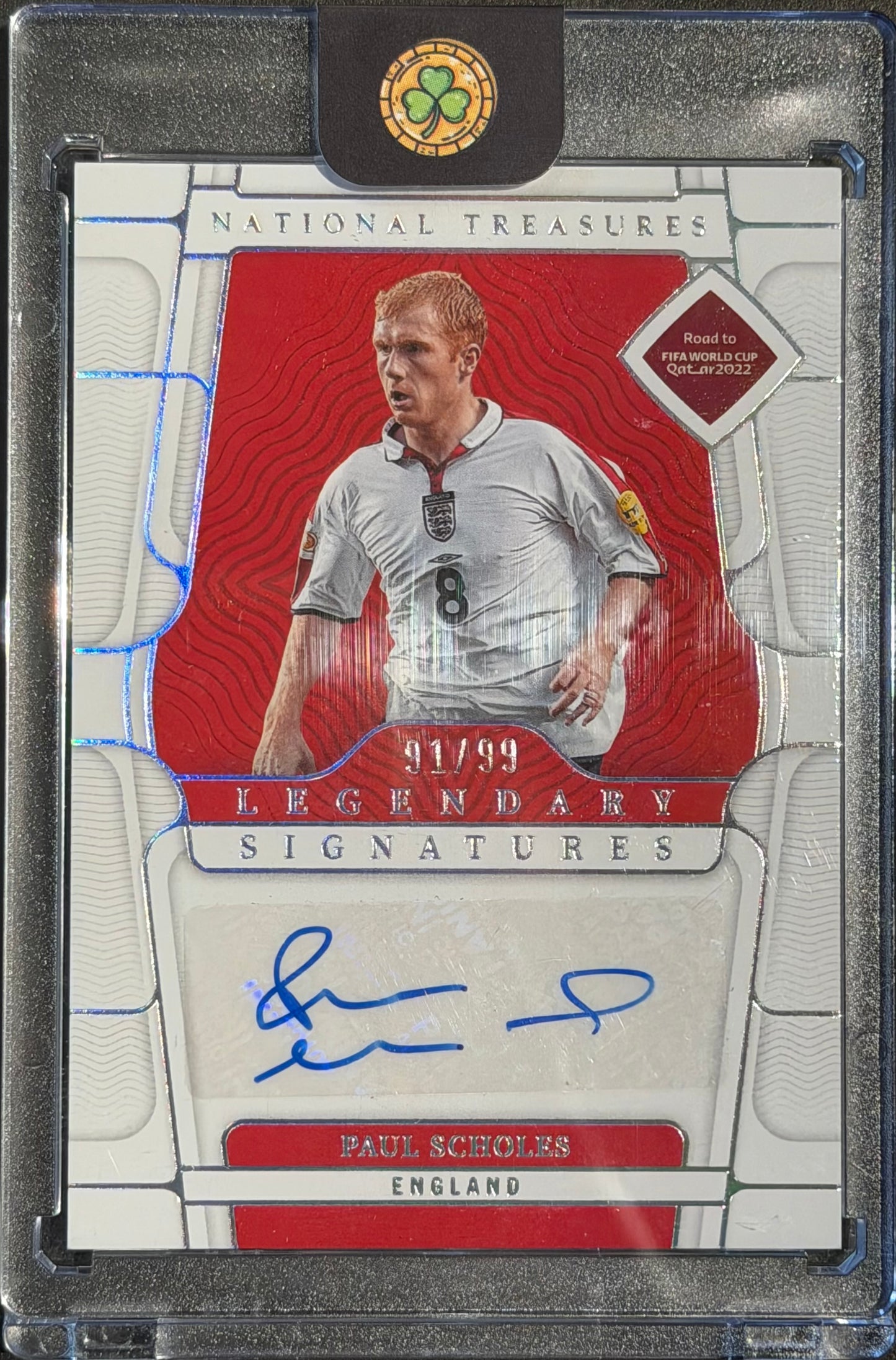 Paul Scholes Legendary Signatures 91/99 Panini National Treasures England Auto