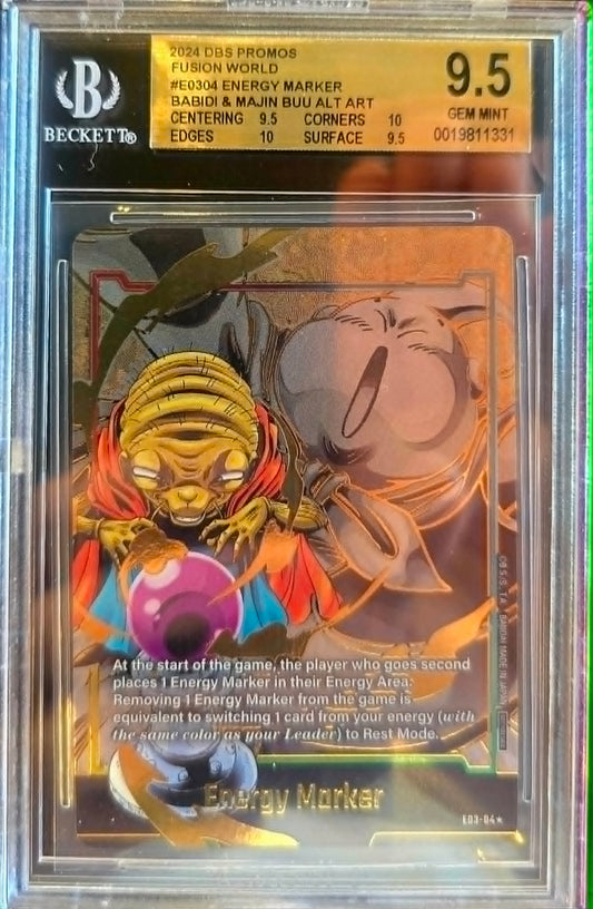 2024 Dragon Ball Super Energy Marker Babidi & Majin Buu Alternate Art Gem Mint 9.5 Beckett
