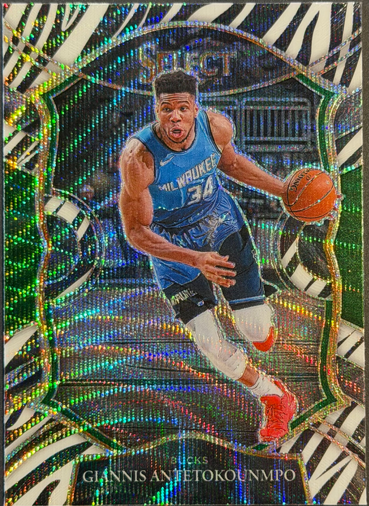 Giannis Antetokounmpo #54 zebra Case Hit 2020-21 Panini Select - Concourse