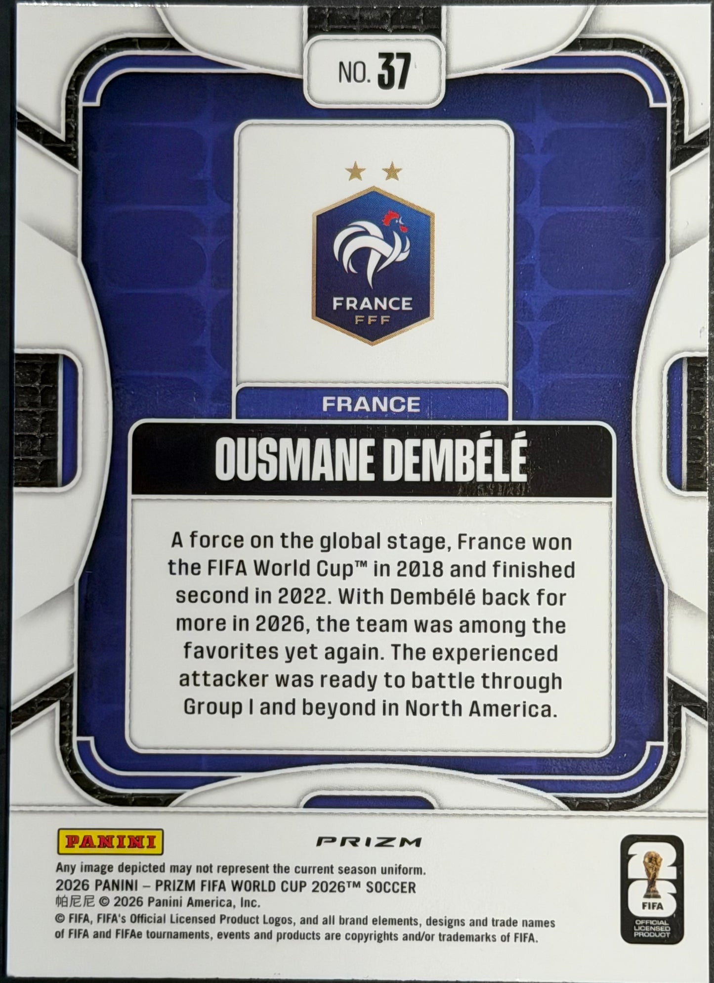 2026 Panini Prizm FIFA World Cup Ousmane Dembele France PSG Giraffe SSP