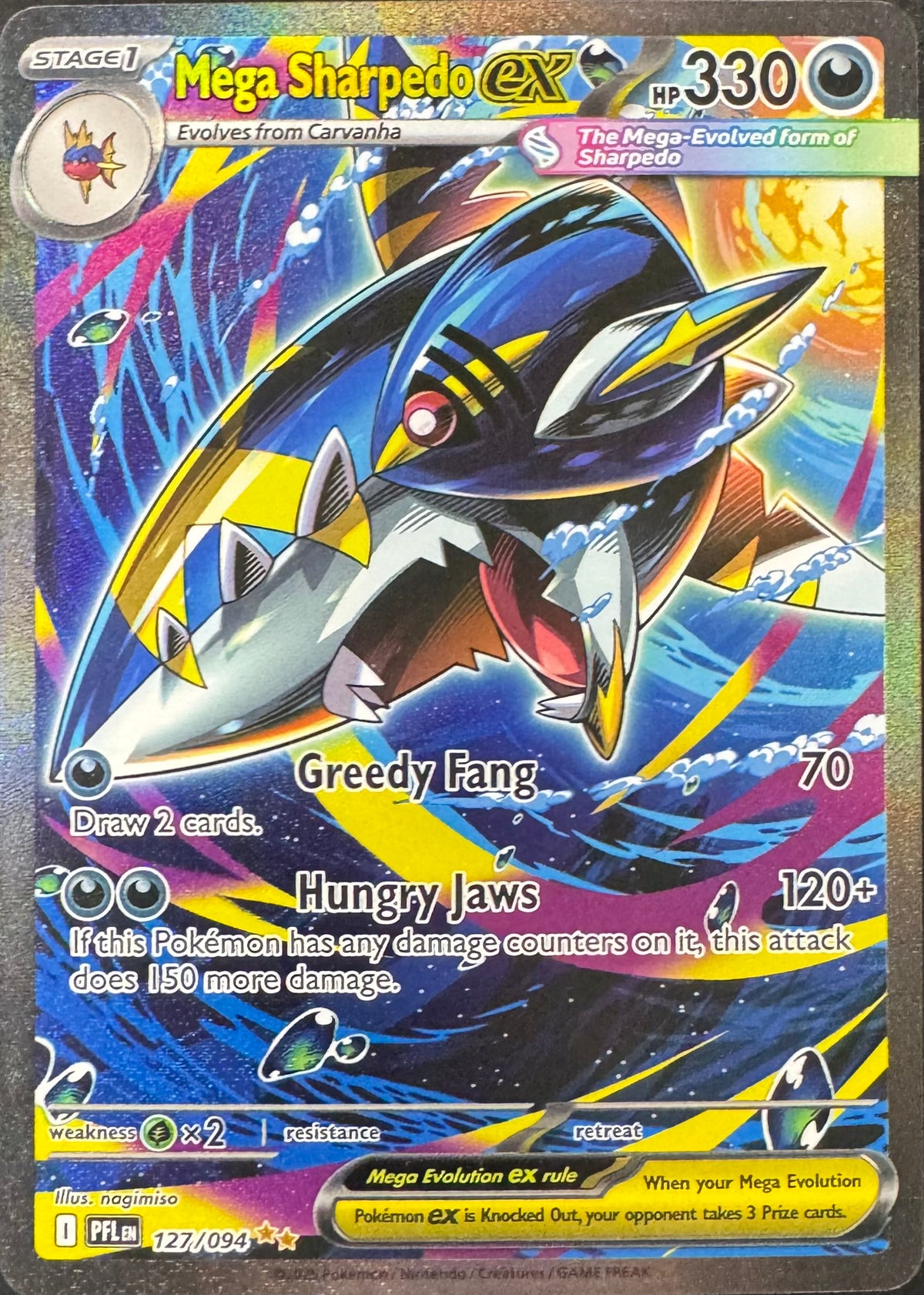 Mega Sharpedo EX 127/094 [Phantasmal Flames]