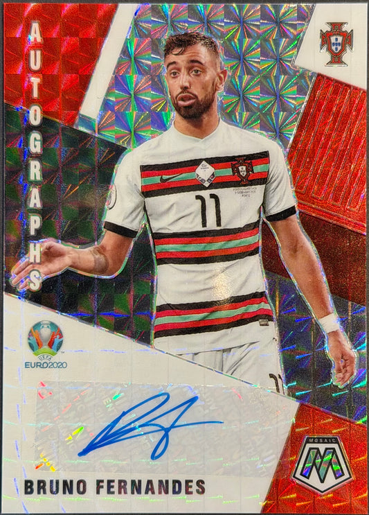 Bruno Fernandez 2020-21 Panini Mosaic UEFA EURO Mosaic Prizm Auto #AM-BF