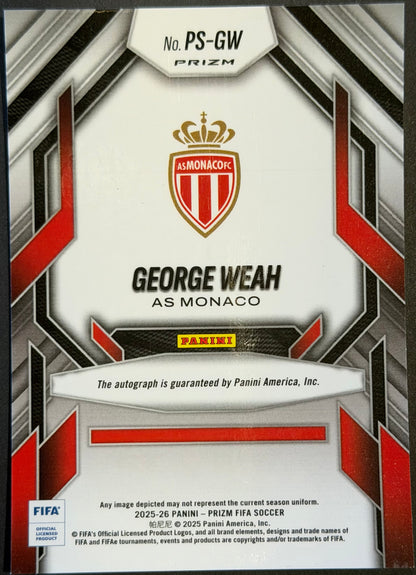 George Weah 2025-26 Panini Prizm FIFA Prolific Choice Auto