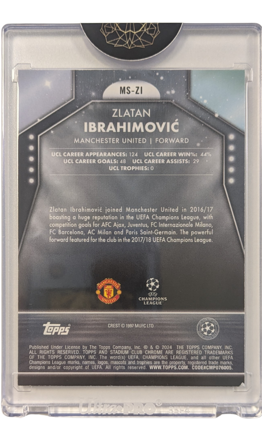 Zlatan Ibrahimovic Main Stage MS-ZI [2023-24 Topps Stadium Club Chrome]