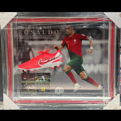 Cristiano Ronaldo Autographed Boot Framed [Beckett Certified]