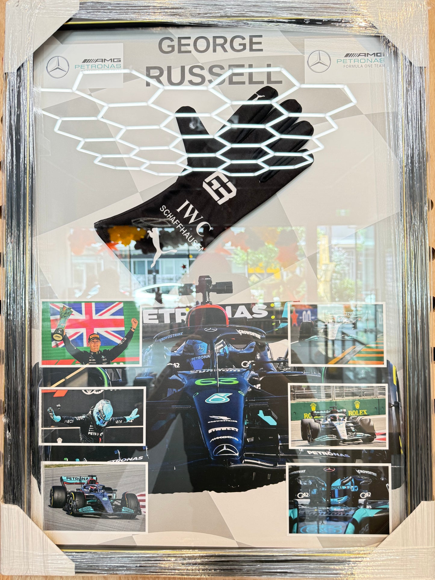 George Russell Signed Glove Framed COA