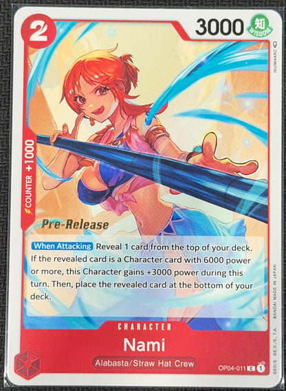 Nami OP04-011 Pre-Release Stamped