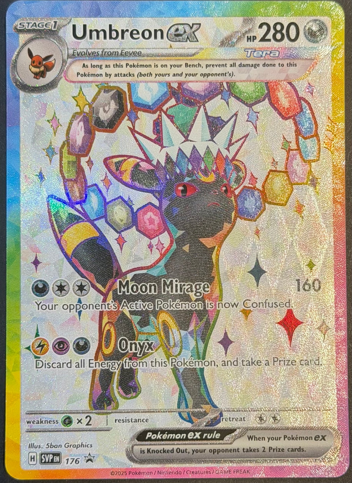 Umbreon Ex 176 Black Star Promo Full Art