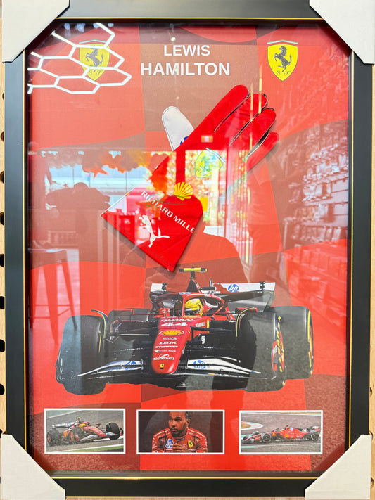 Lewis Hamilton Signed Glove Framed COA