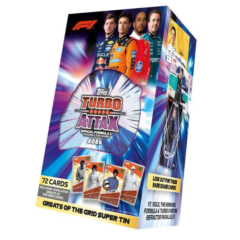 2026 Topps Formula 1 Turbo Attax Super Tin (Greats of the Grid)