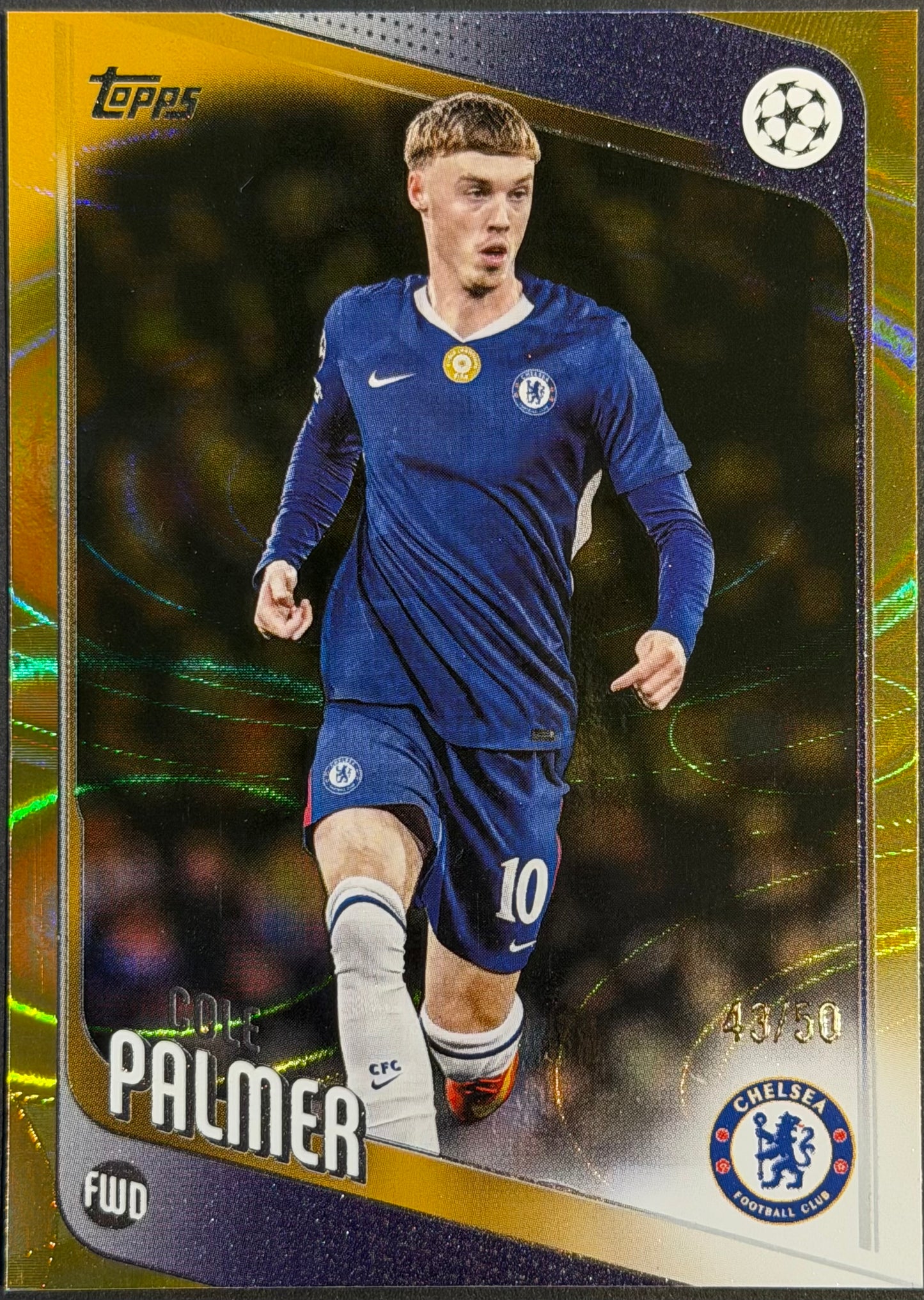 2026 Topps UEFA Cole Palmer Gold Foil #118 Chelsea FC 43/50