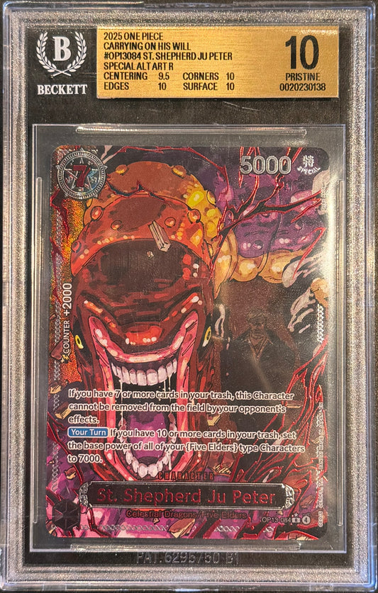 2025 One Piece Carrying On His Will St Shepherd Ju Peter BGS 10 Demon parallel Red