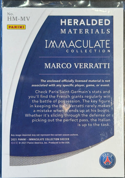 Marco Verratti /99 2021 Immaculate Collection Heralded Materials #24