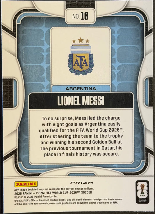 Lionel Messi #10 Silver wave Prizm