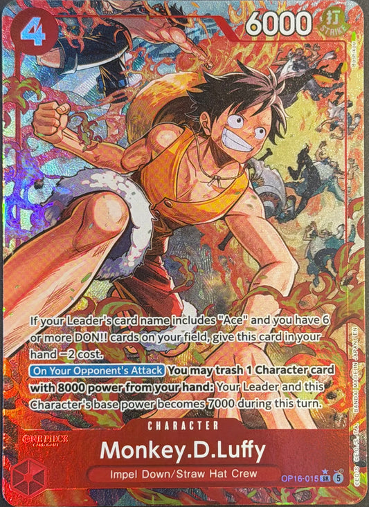 Monkey.D.Luffy OP16-015 SR Alt Art the time of Battle