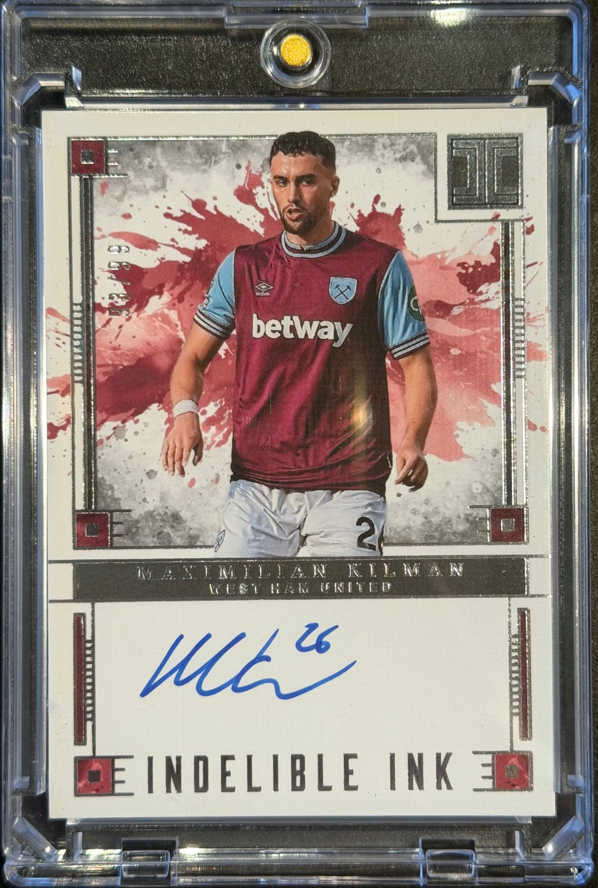 Maximilian Kilman Panini Impeccable Auto /99 West Ham United Indelible Ink 2024