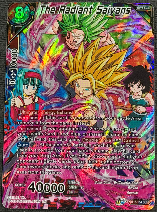 The Radiant Saiyans SCR Secret Rare BT15-154