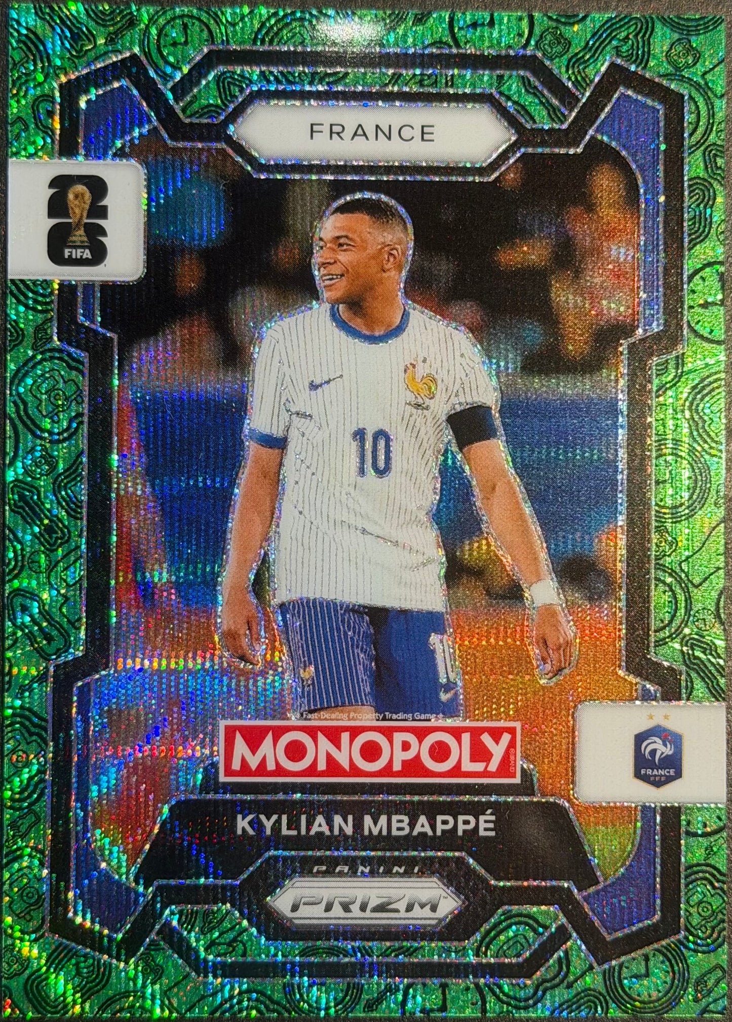 Kylian Mbappe 2026 Prizm Monopoly FIFA World Cup Four Corners Green Wave