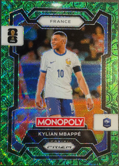 Kylian Mbappe 2026 Prizm Monopoly FIFA World Cup Four Corners Green Wave