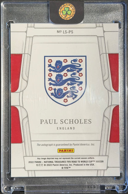 Paul Scholes Legendary Signatures 91/99 Panini National Treasures England Auto