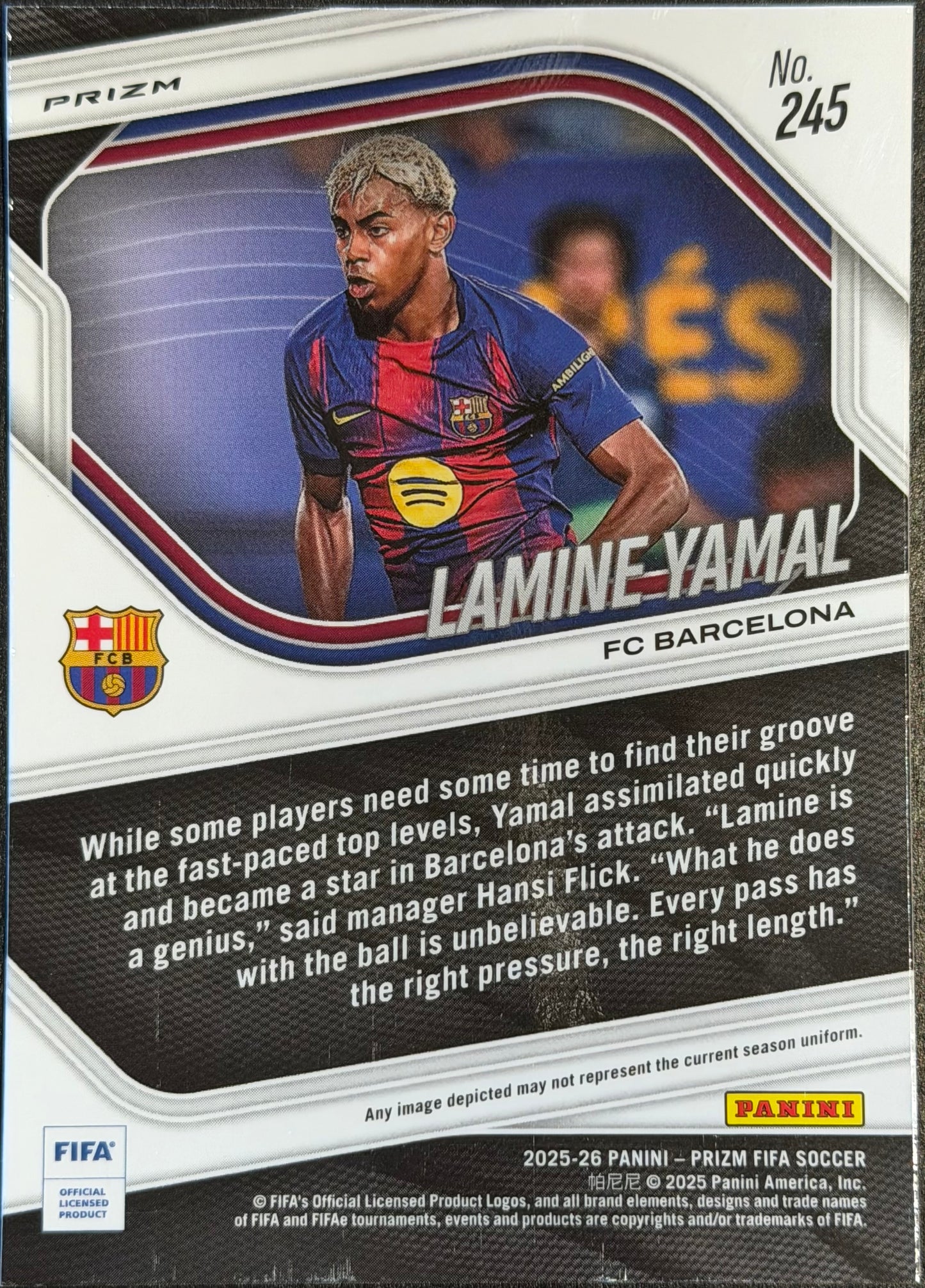 Lamine Yamal MOSAIC PRIZM #245 2025-26 Panini Prizm FIFA FC Barcelona