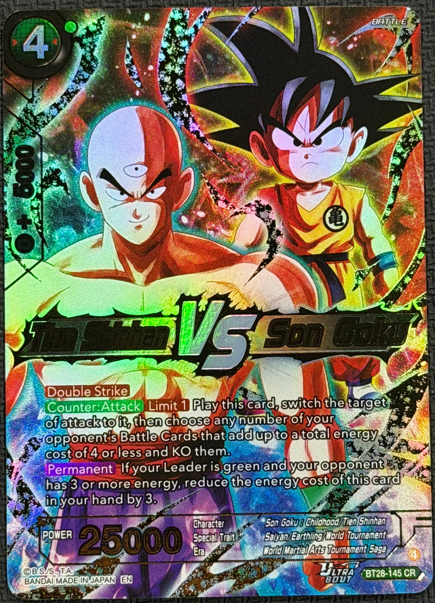 Tien Shinhan VS Son Goku CR Concept Rare BT28-145