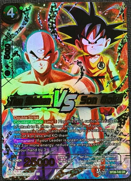 Tien Shinhan VS Son Goku CR Concept Rare BT28-145