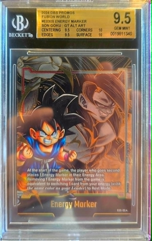2024 Dragon Ball Super Energy Marker Son Goku: GT Alternate Art Gem Mint 9.5 Beckett