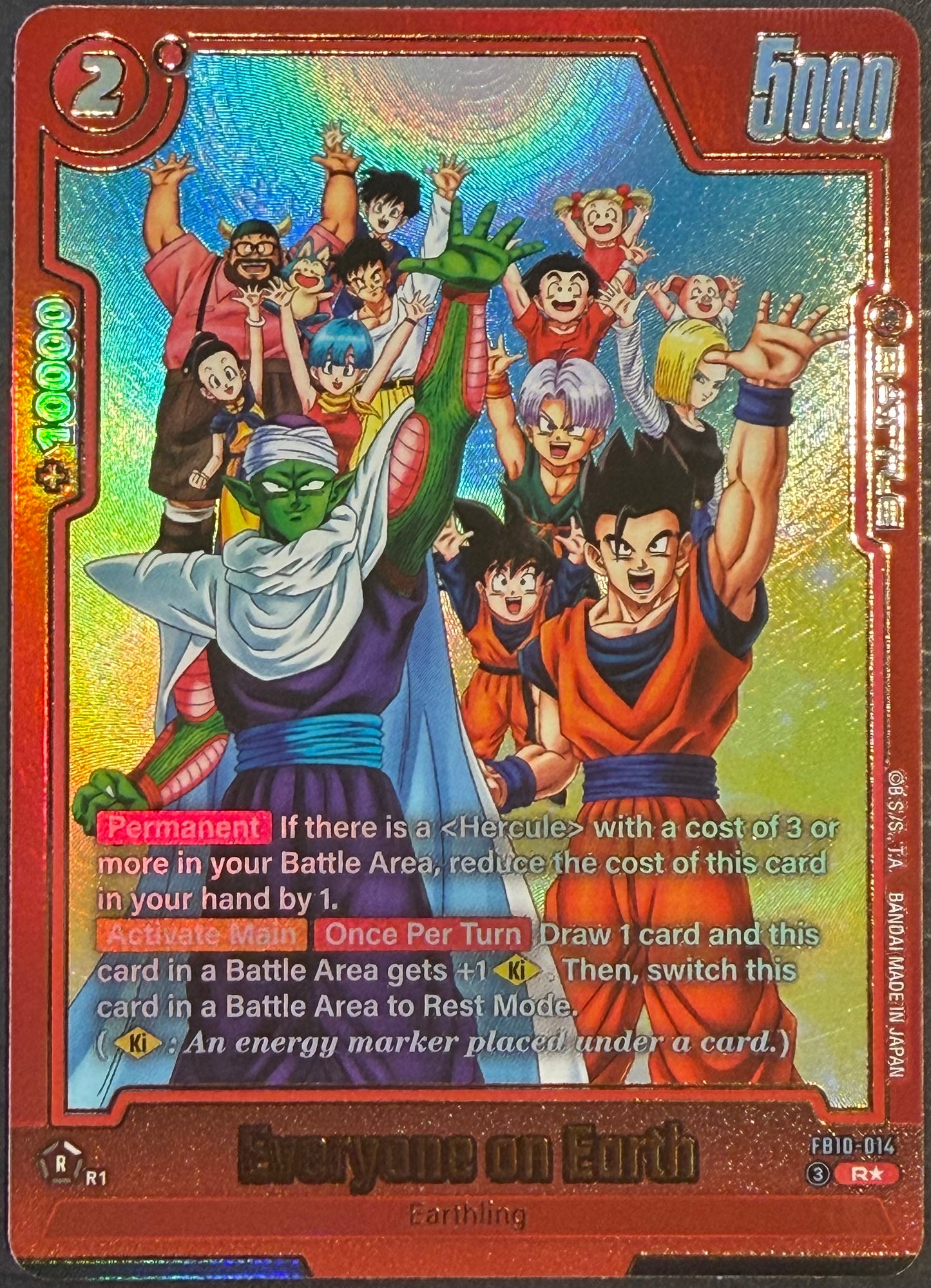 Everyone on Earth FB10-014 Alternate Art R* Dragon Ball Super Fusion World
