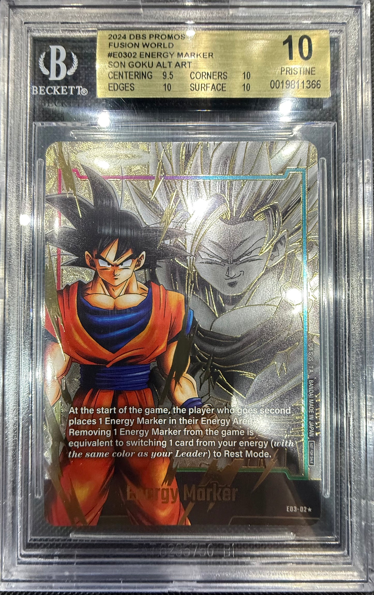 2025 DRAGON BALL SUPER FUSION WORLD ALTERNATE ART #E03-02 ENERGY MARKER Beckett 10