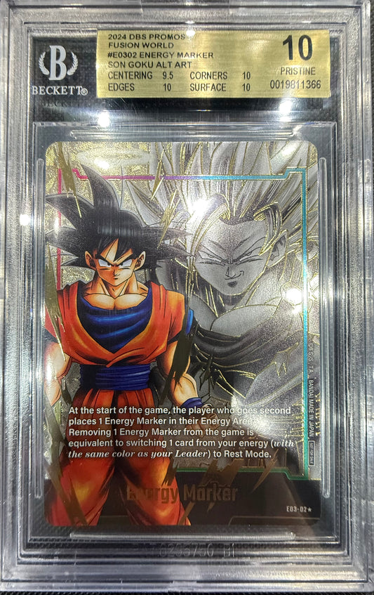 2025 DRAGON BALL SUPER FUSION WORLD ALTERNATE ART #E03-02 ENERGY MARKER Beckett 10