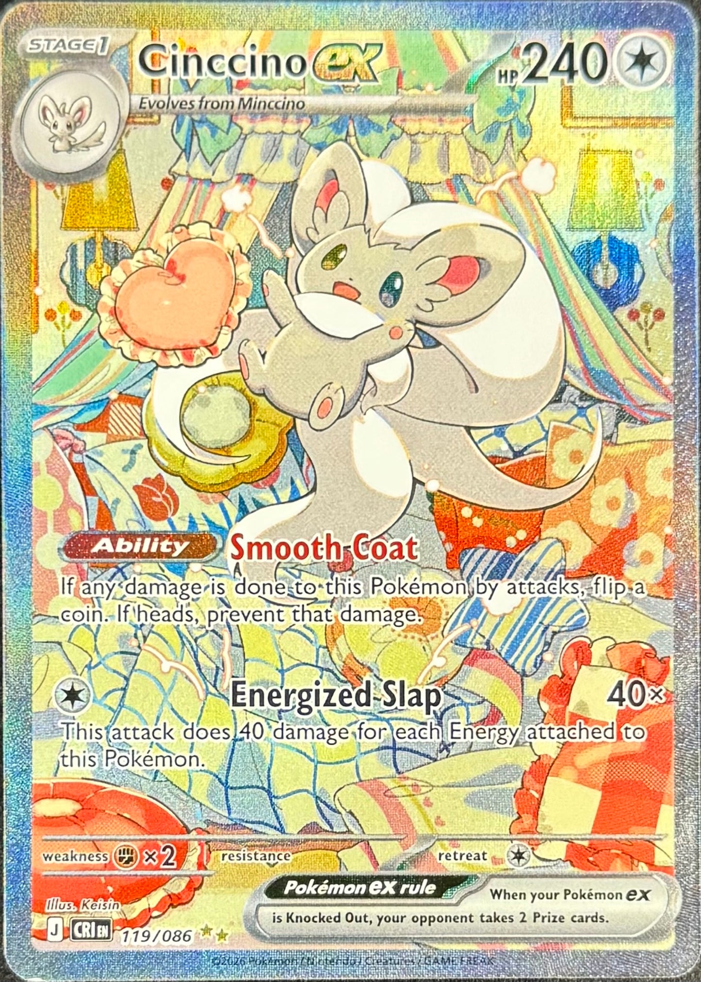 Cinccino Ex 119/086 [Chaos Rising]