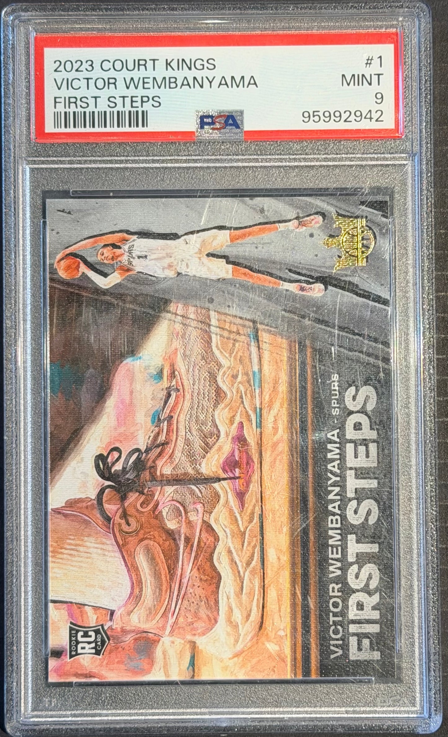 Victor Wembanyama #1 2023 First steps Court Kings PSA 9